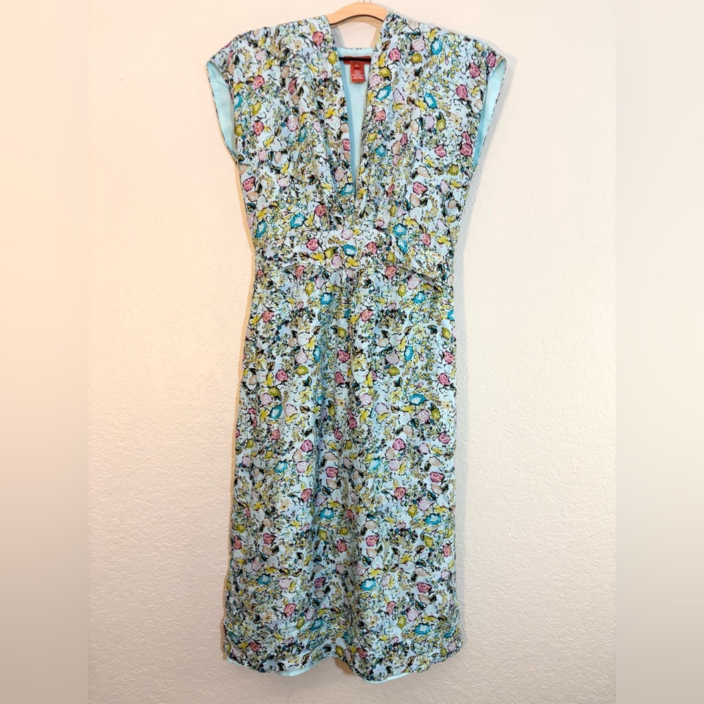 Sundance Silk Multicolor Spring Floral Dress Size 8